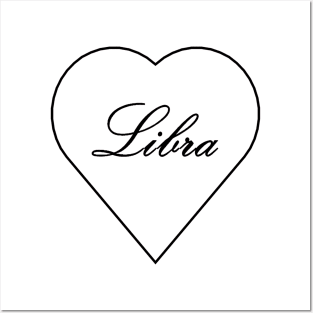 Libra Zodiac Heart Posters and Art